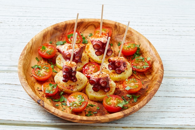 Polvo galego à la Gallega tapas pinchos