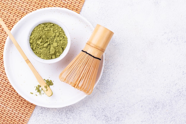 Polvo de té verde japonés matcha