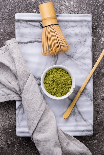 Polvo de té verde japonés matcha