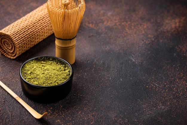 Polvo de té verde matcha japonés