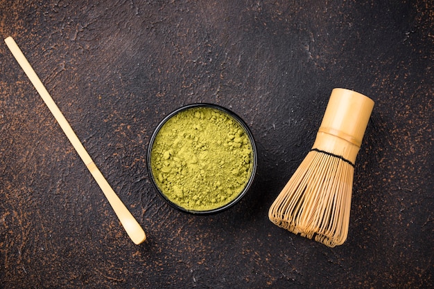 Polvo de té verde matcha japonés