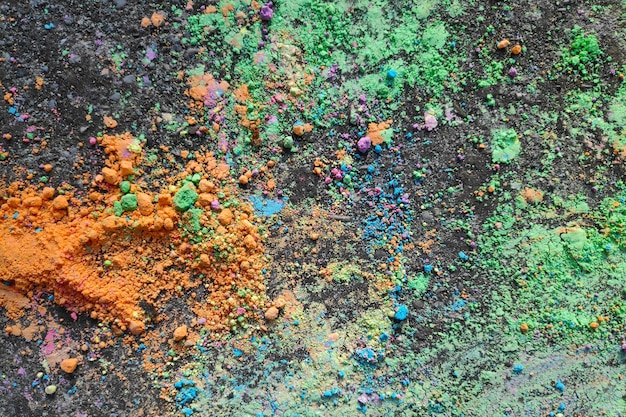 Polvo de tiza de colores