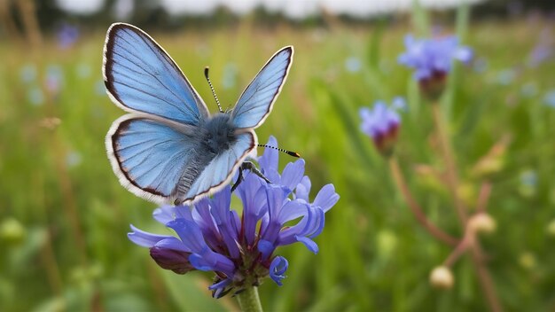 Foto polyommatus celina azul del sur