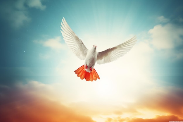 pomba branca em voo Dia Internacional da Paz