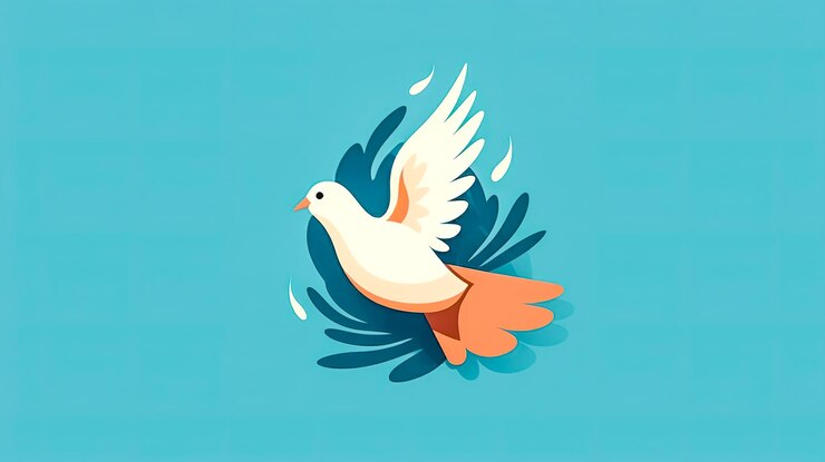Foto pombo da paz conceito de espiritualidade de pureza ia generativa