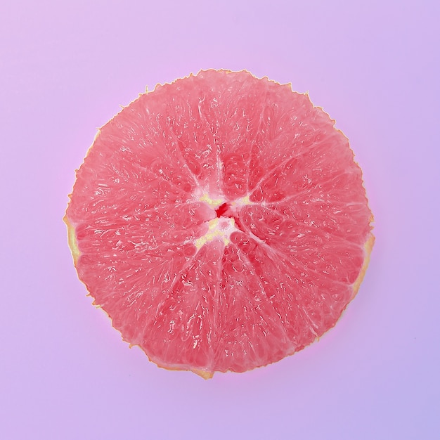 Pomelo minimal art Diseño plano laico Arte vegano