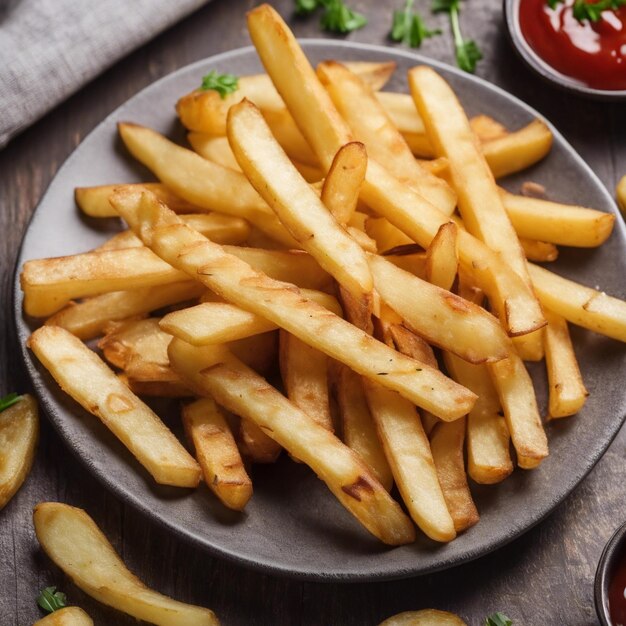 Pommes Frites auf einem Teller