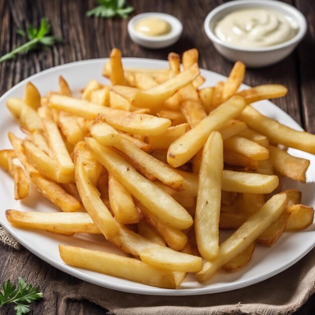 Pommes Frites auf einem Teller