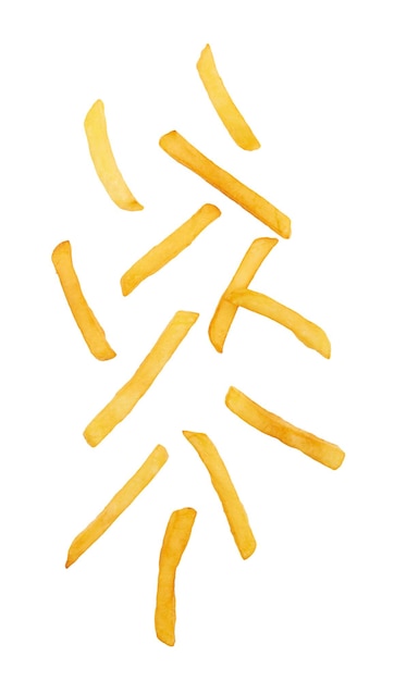 Pommes Frites auf weiß