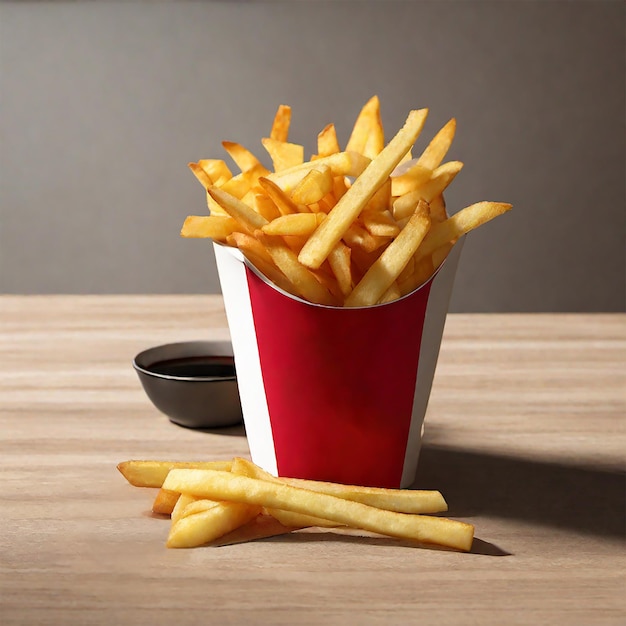 Pommes-Frites-Fotografie in einem Restaurant