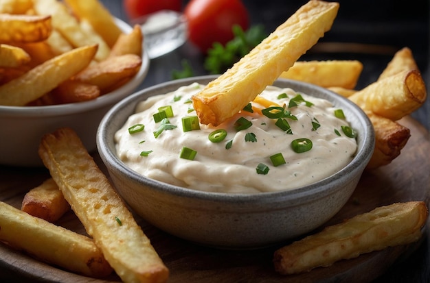 Pommes Frites mit Creamy Cheese Dip