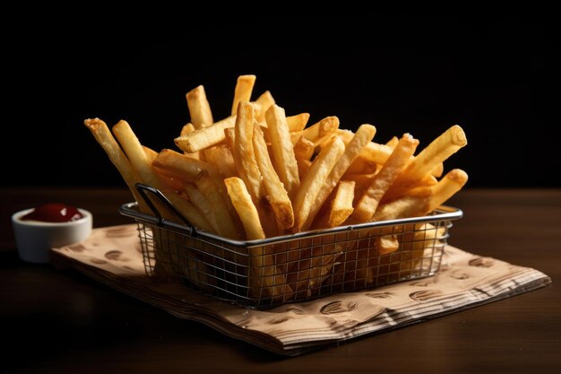 Pommes Frites mit Ketchup