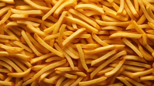 Pommes Frites werden in der Küche in der Fritterin gekocht Generative KI