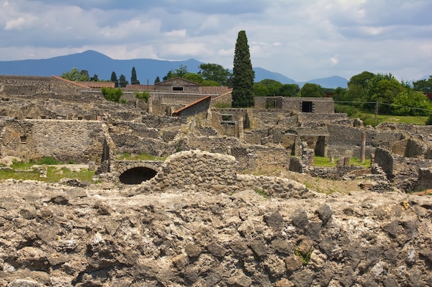 Pompei, römische Ruinen in Neapel, Italien, bei Fäulnis des Vesuvs