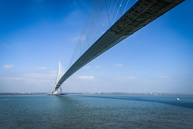 Pont de Normandy sobre el río Sena Francia