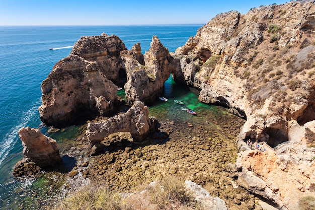 Ponta da Piedade en Lagos, región de Algarve en Portugal