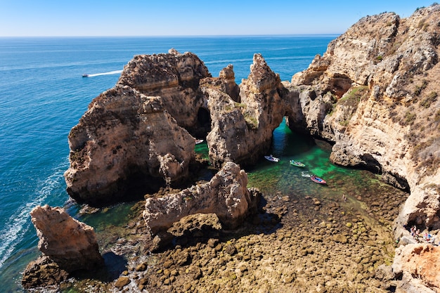 Ponta da Piedade en Lagos, región de Algarve en Portugal