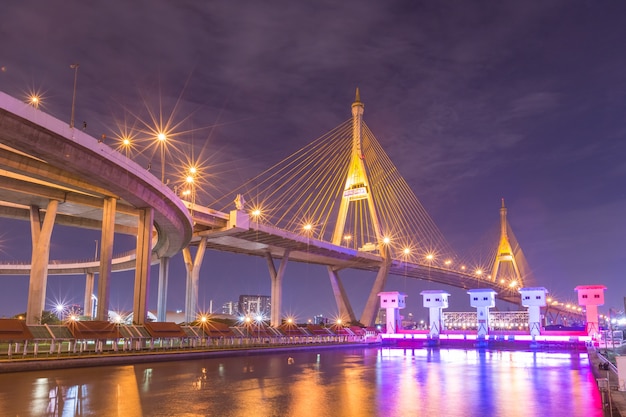 Ponte Bhumibol à noite