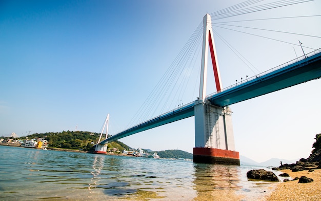 ponte bonita em Yeosu, Coreia do Sul,