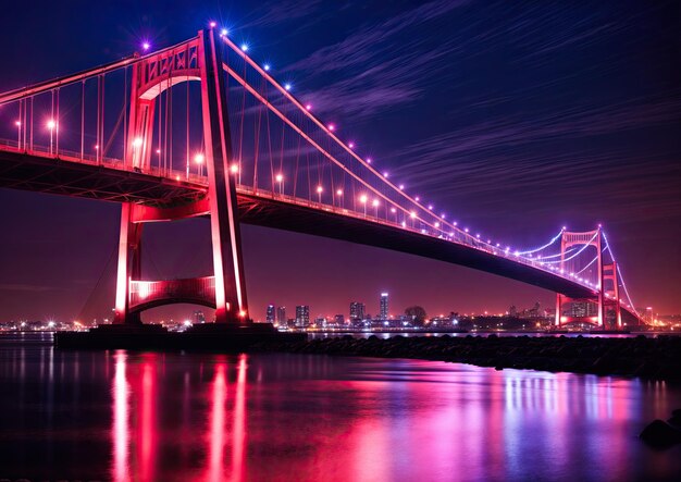 Foto ponte da baía de são francisco à noite