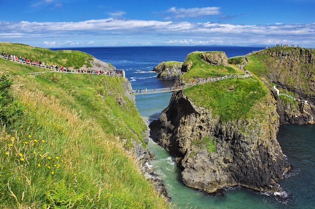 Ponte de corda carrick-a-rede, irlanda do norte, reino unido