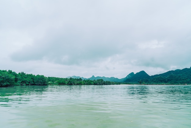 ponte de madeira emTalet Bay em Khanom, Nakhon Sri Thammarat