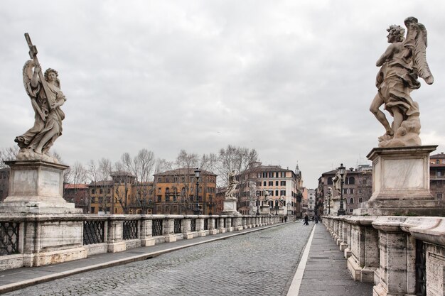 Ponte de santo anjo em roma, itália