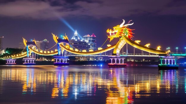Foto ponte do dragão de danang, no vietname