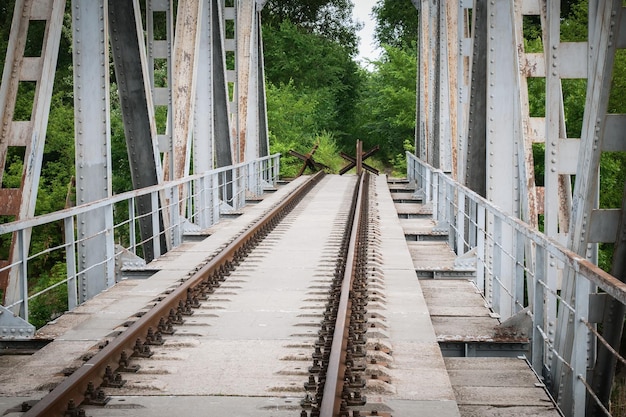 Ponte ferroviária bloqueada por ouriços checos antitanque