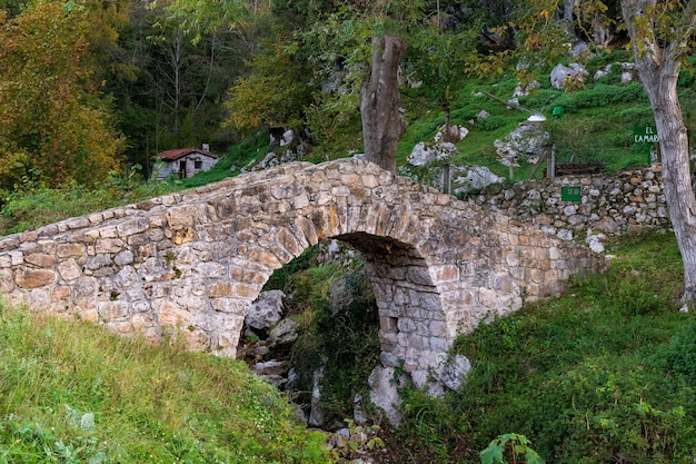 Ponte medieval Poo de Cabrales, Astúrias, Espanha