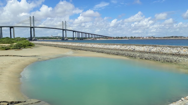Ponte Newton Navarro que cruza o canal do mar em Natal Rio Grande do Norte Brasil