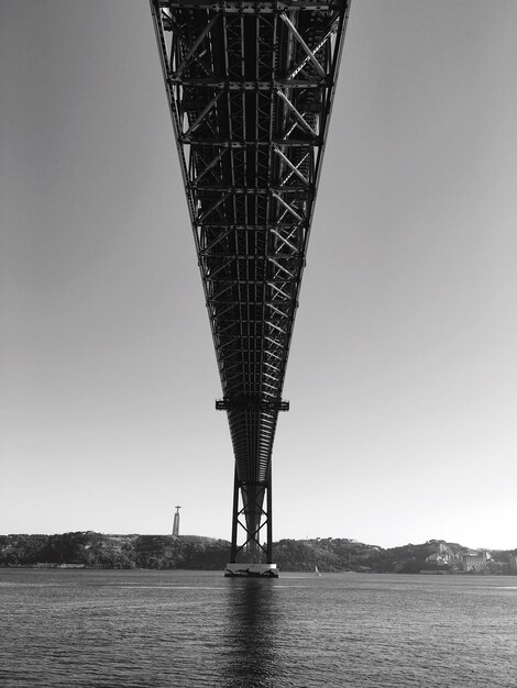 Ponte sobre o rio contra o céu limpo