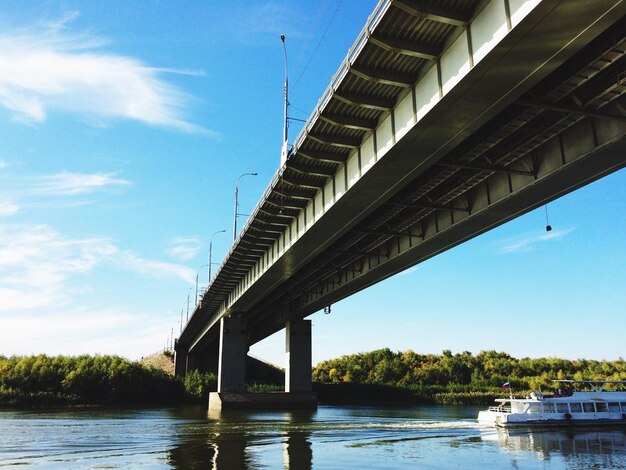 Foto ponte sobre o rio contra o céu