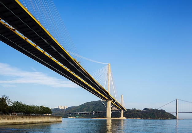 Ponte suspensa em Hong Kong