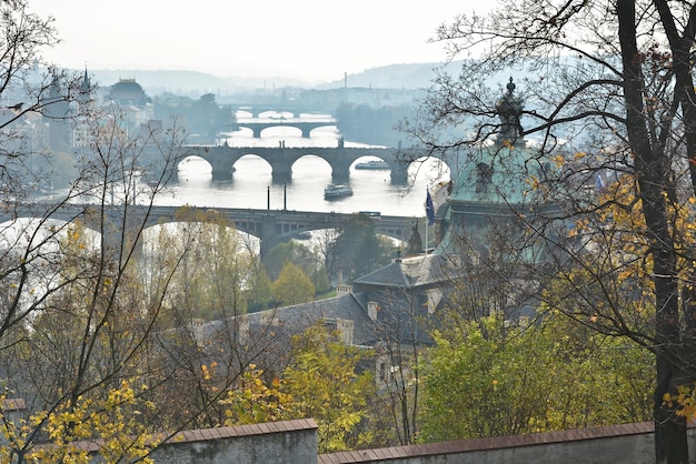 Pontes de Praga sobre o Vltava