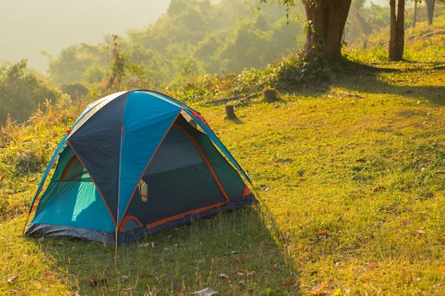 Ponto de acampamento na manhã