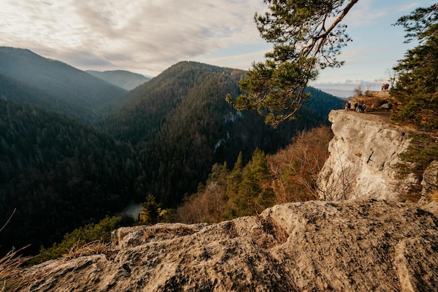 Ponto de vista chamado Tomasovsky vyhlad no Parque Nacional Eslovaco Paradise