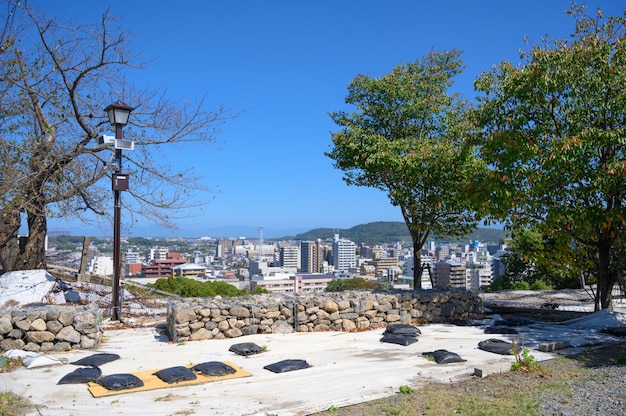 Ponto de vista da cidade na província de kumamoto.