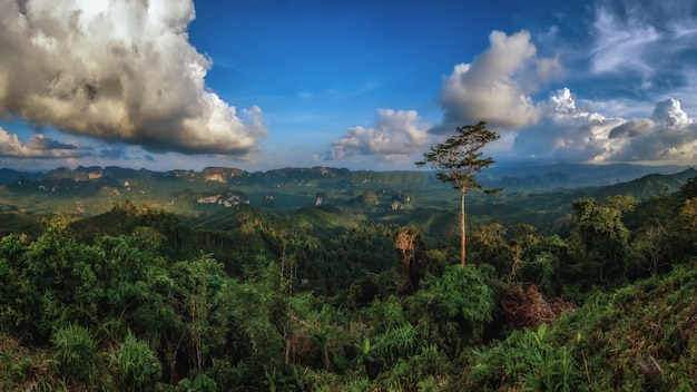 Ponto de vista de Doi TaPang, província de Chumphon, Tailândia.