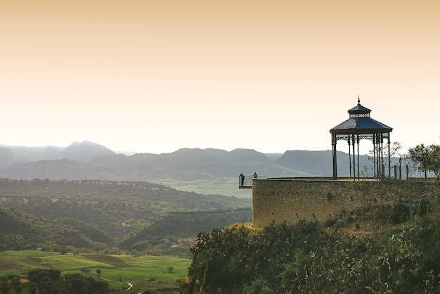 Ponto de vista famoso em Ronda (Balcon del Cono), Andaluzia, Espanha