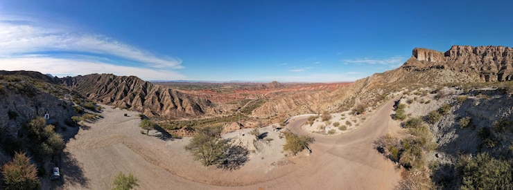 Foto ponto de vista panorâmico de cuesta del huaco san juan, argentina