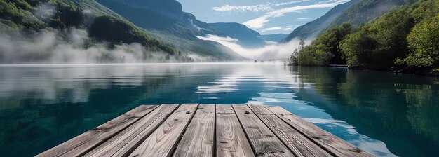 Pontoon do lago AI gerado