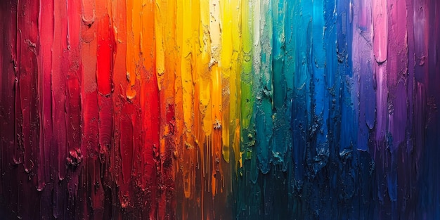 Pontos de pintura colorida arco-íris panorâmico