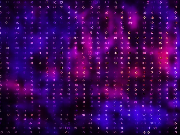 pontos rede códigos binários números efeito de textura de néon imagem hd download Gerar uma cativante resolução 4K