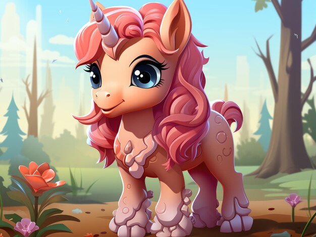 Pony Vector HD 8K Vektor-Illustrations-Tapeten