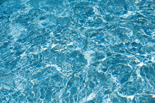 Poolwasserhintergrund blaue Welle abstrakt oder gewellter Wasserbeschaffenheitshintergrund