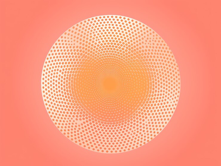 Foto pop art círculo semitono en color diseño de patrón de fondo espacio en blanco