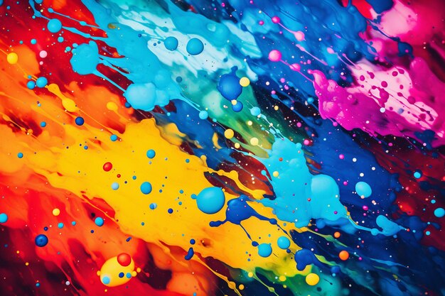 Pop art cor de pintura espalhamento padrão de fundo