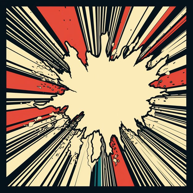 Foto pop-art-explosionsplakat im retro-comic-stil