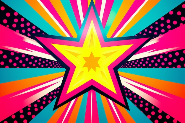 Pop-Art-Hintergrundstar